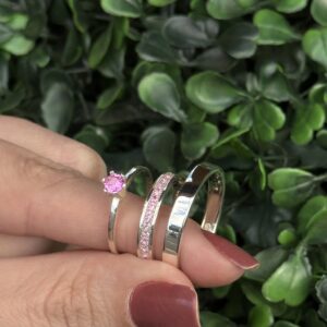 Par de aliança 3mm em prata