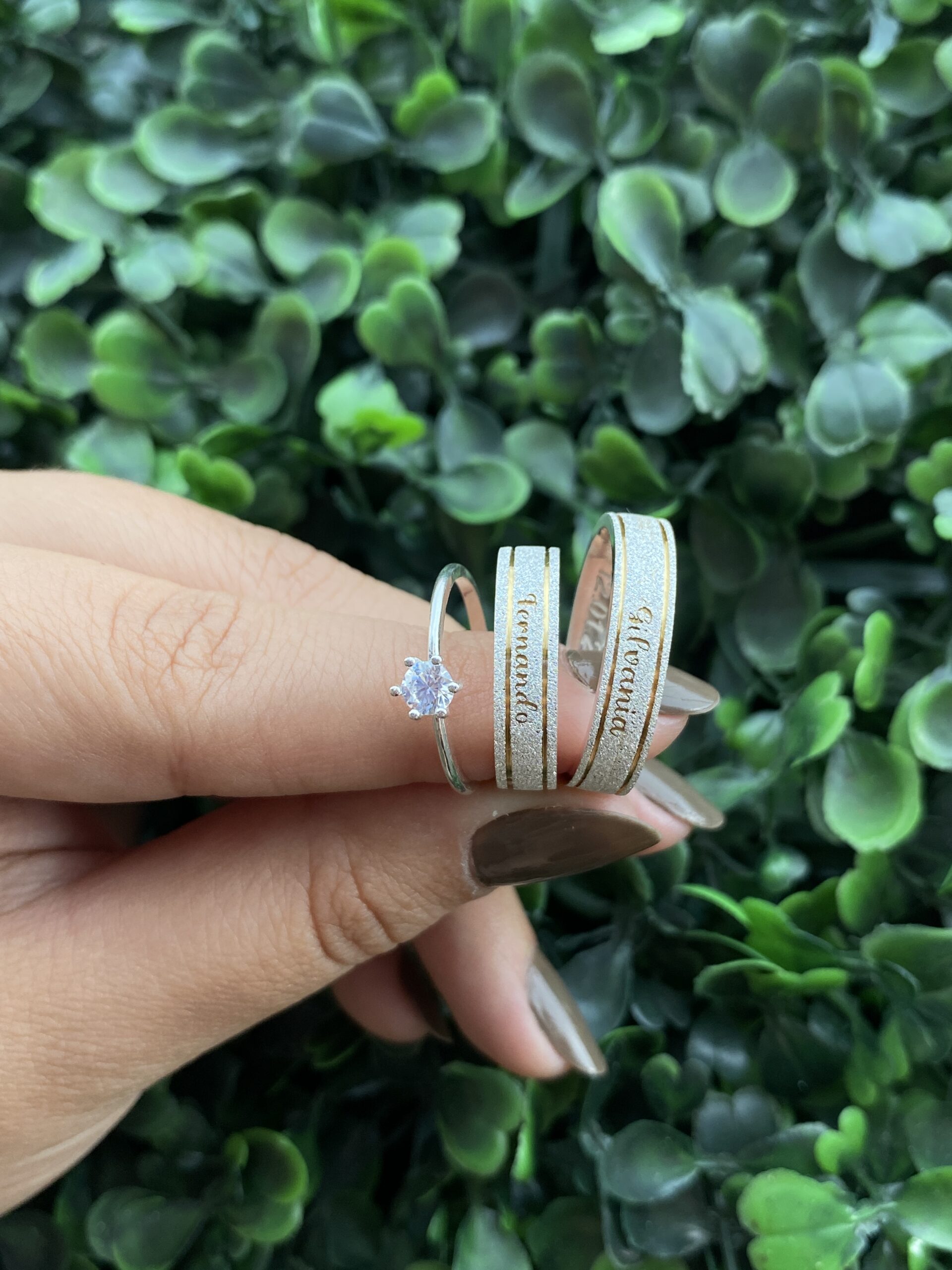 Par de aliança 5mm em prata - Imagem 3