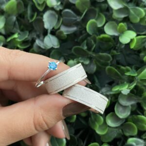 Par de aliança 8mm em prata