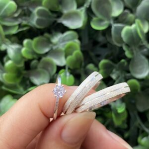 Par de aliança 3mm em prata