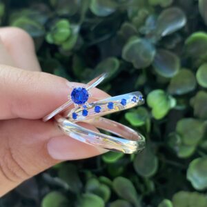 Par de aliança 3mm em prata