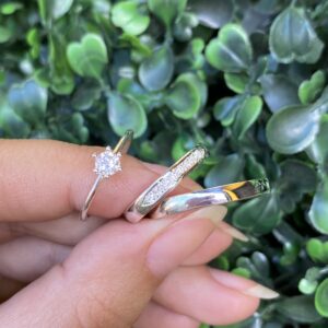 Par de aliança 3mm em prata