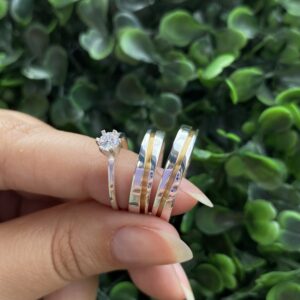 Par de aliança 3mm em prata