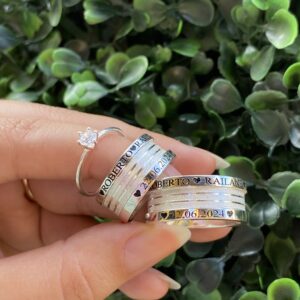 Par de aliança 10mm em prata