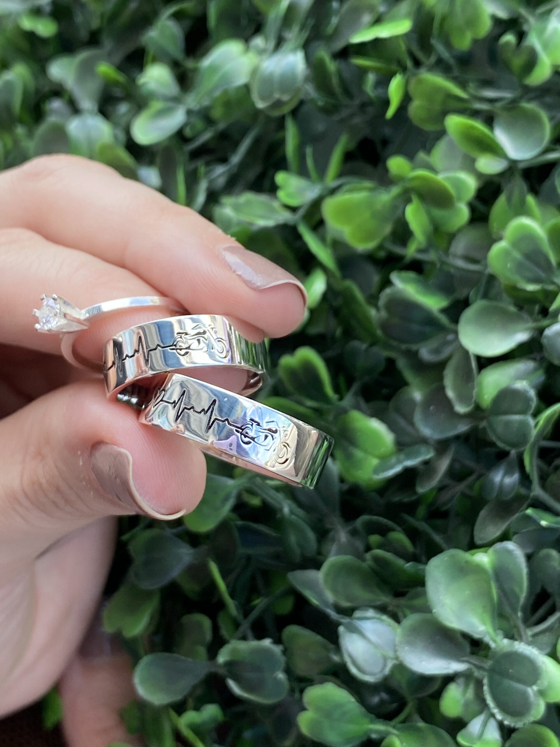 Par de aliança 6mm em prata - Imagem 5