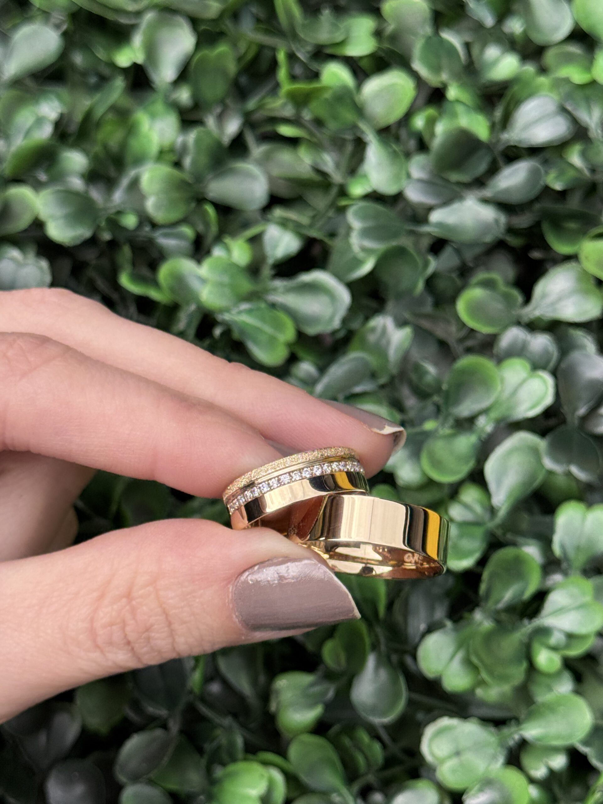 Par de aliança 6mm em Ouro