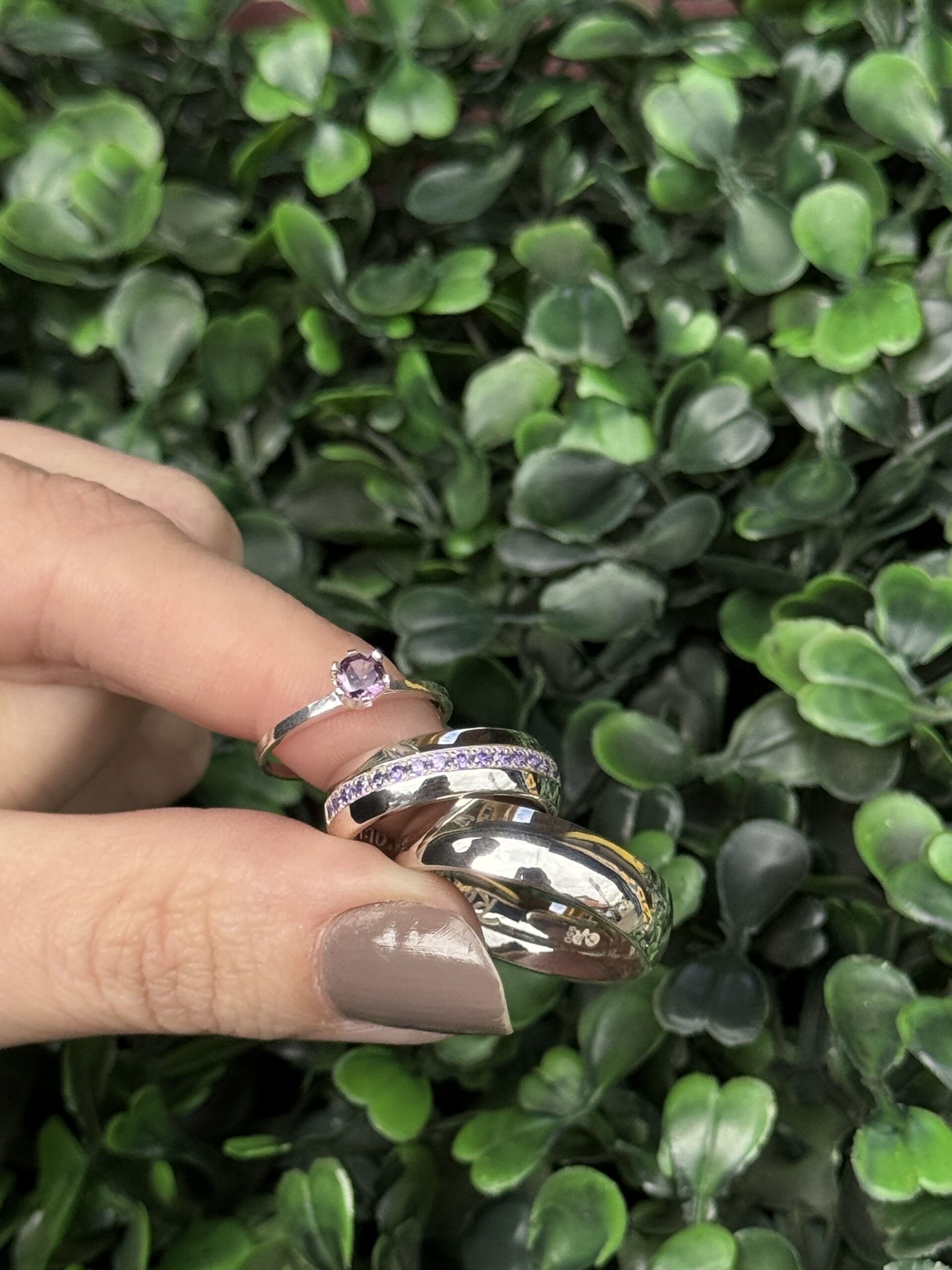 Par de aliança 6mm em prata - Imagem 2