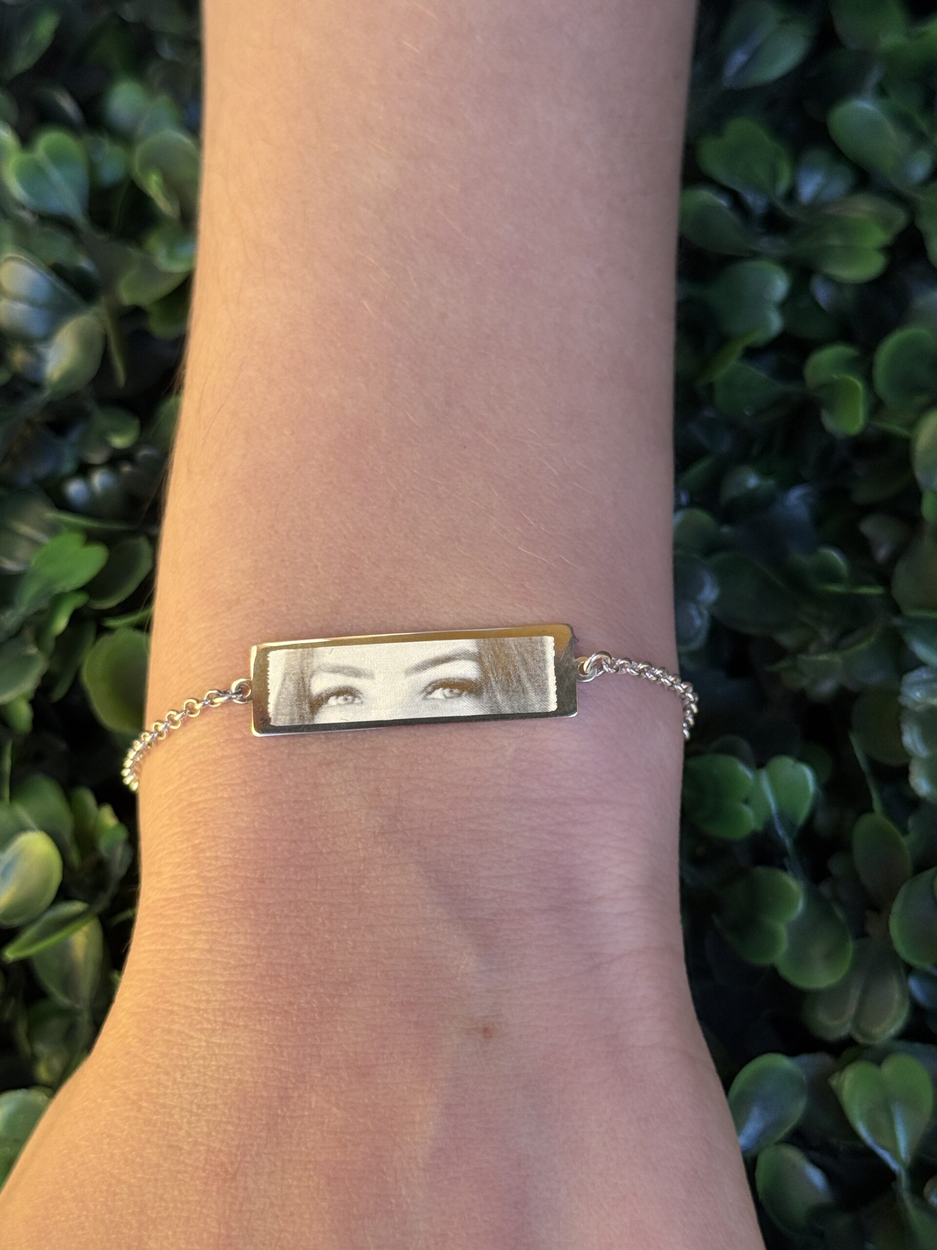 Pulseira prata foto gravação - Imagem 3