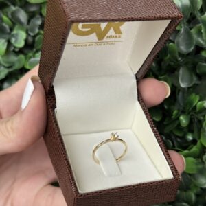 Solitário em ouro 18k