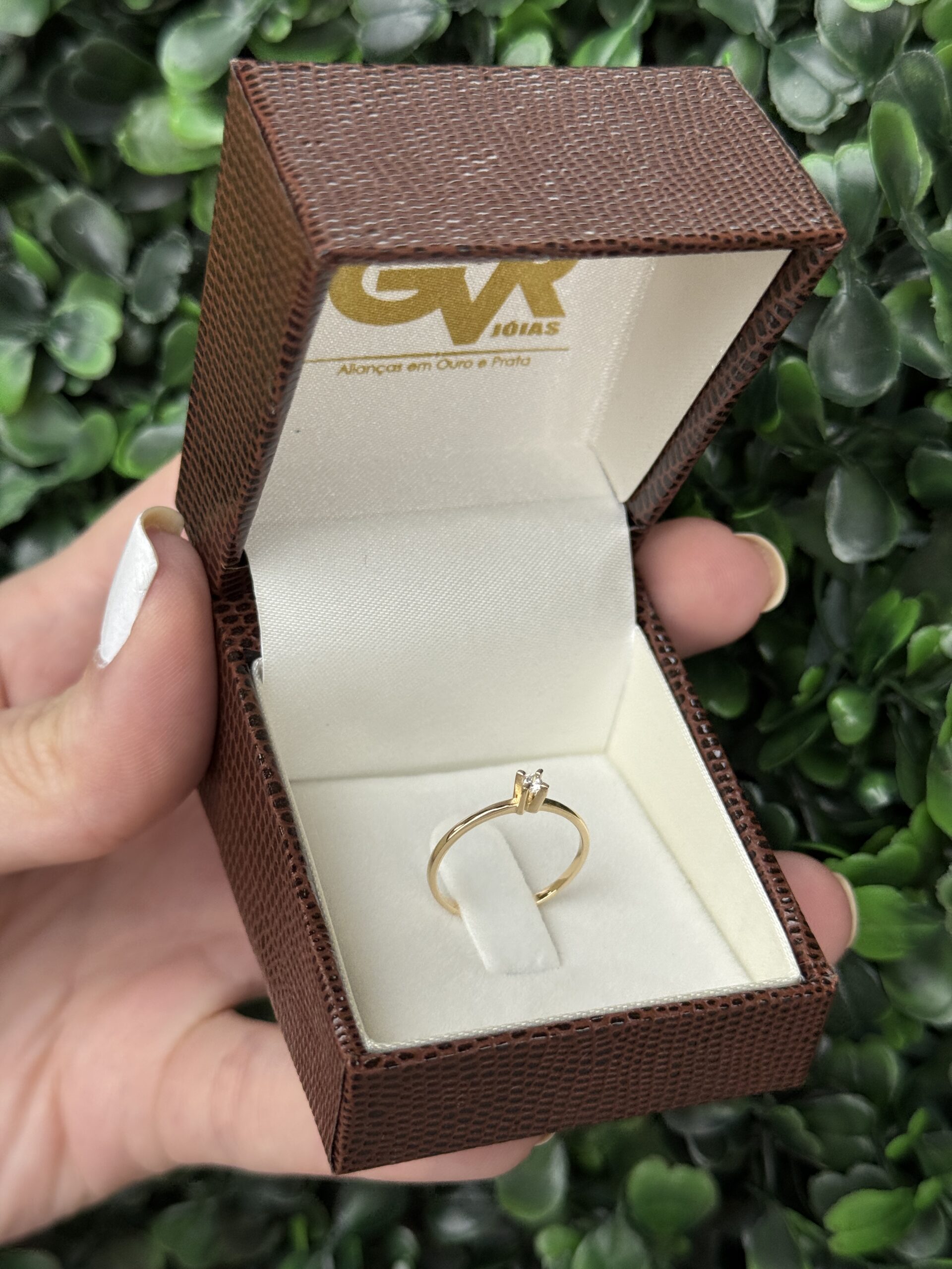 Solitário em ouro 18k