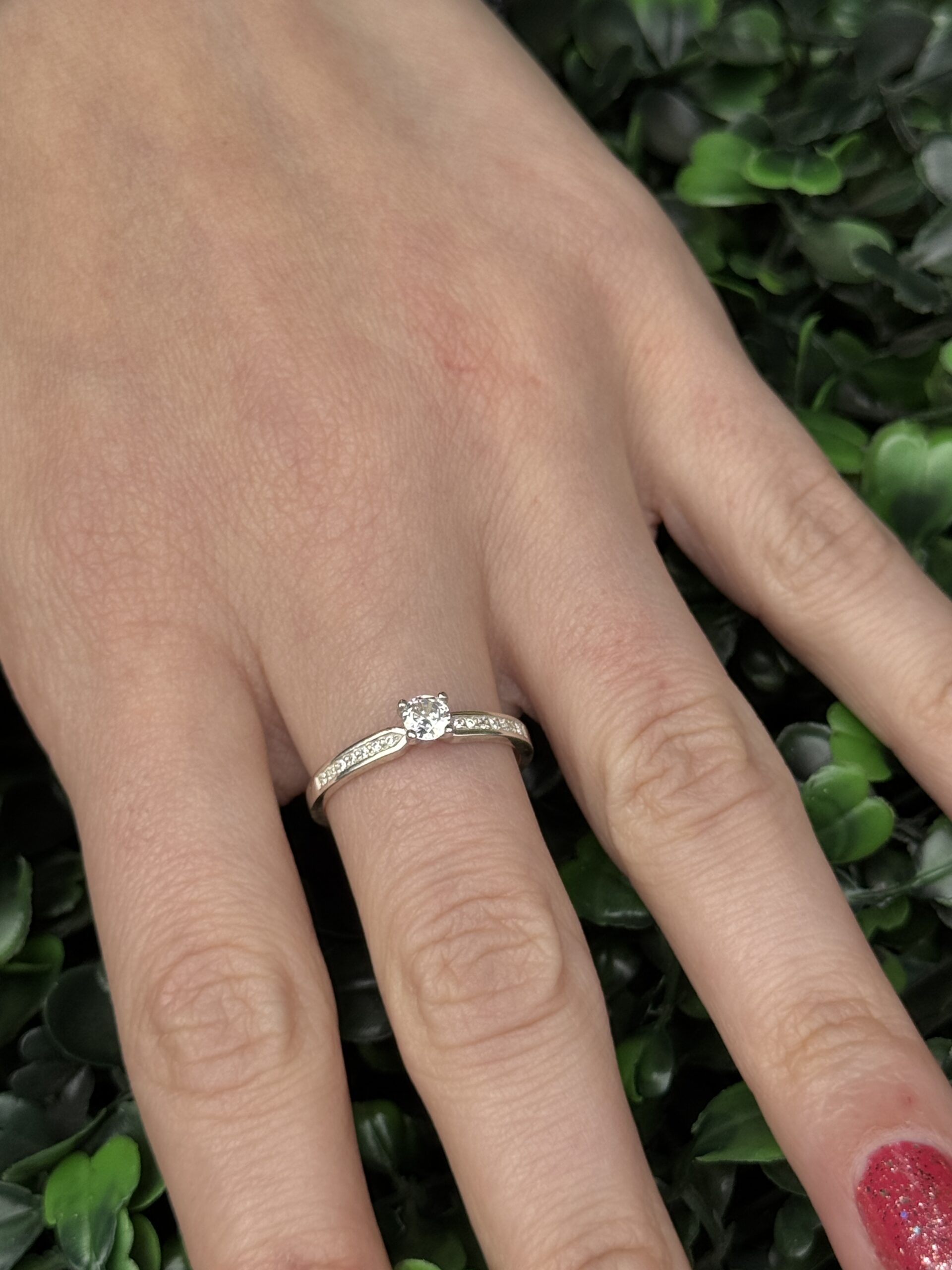 Solitário em prata cravejado - Imagem 6