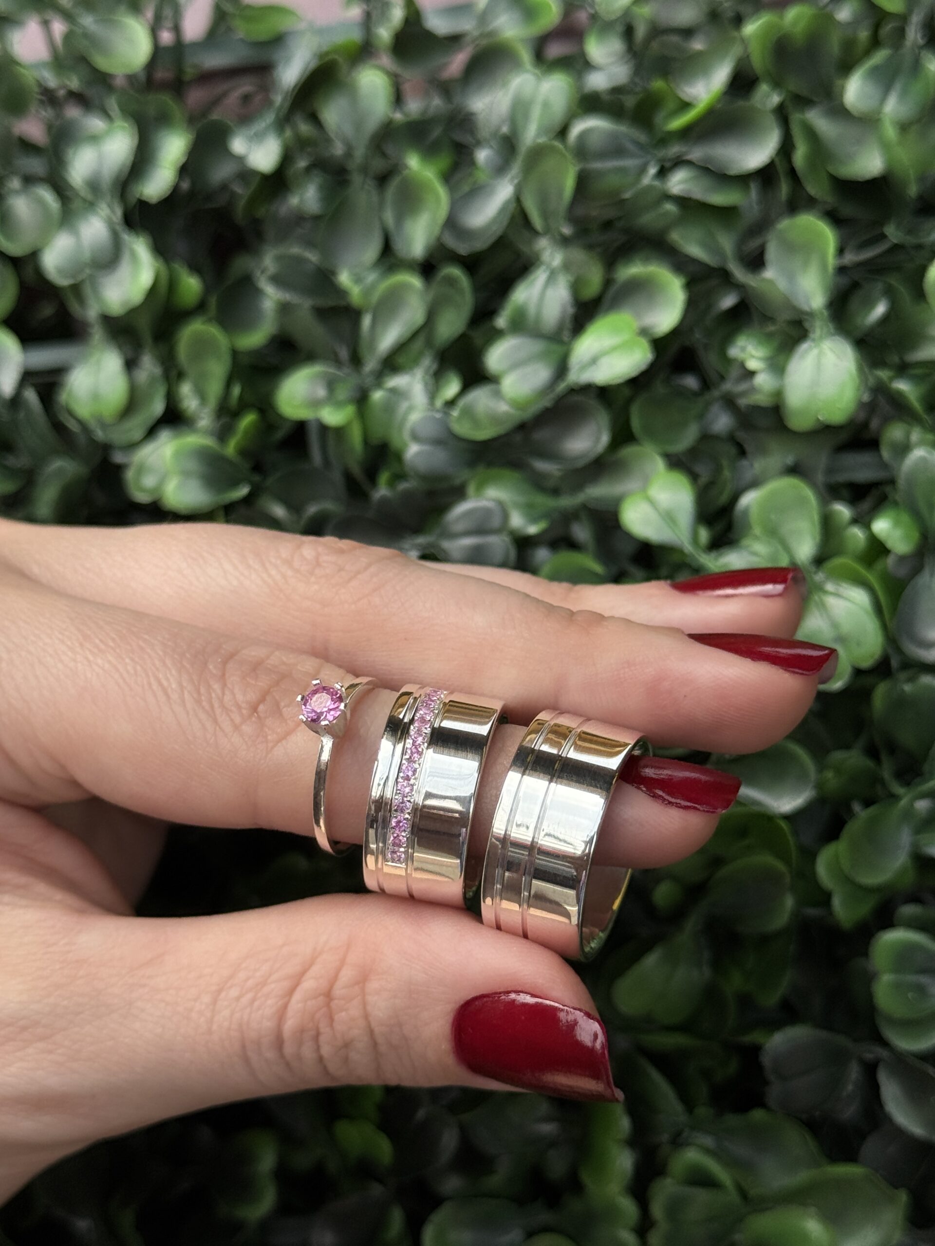 Par de aliança 12mm em prata - Imagem 2