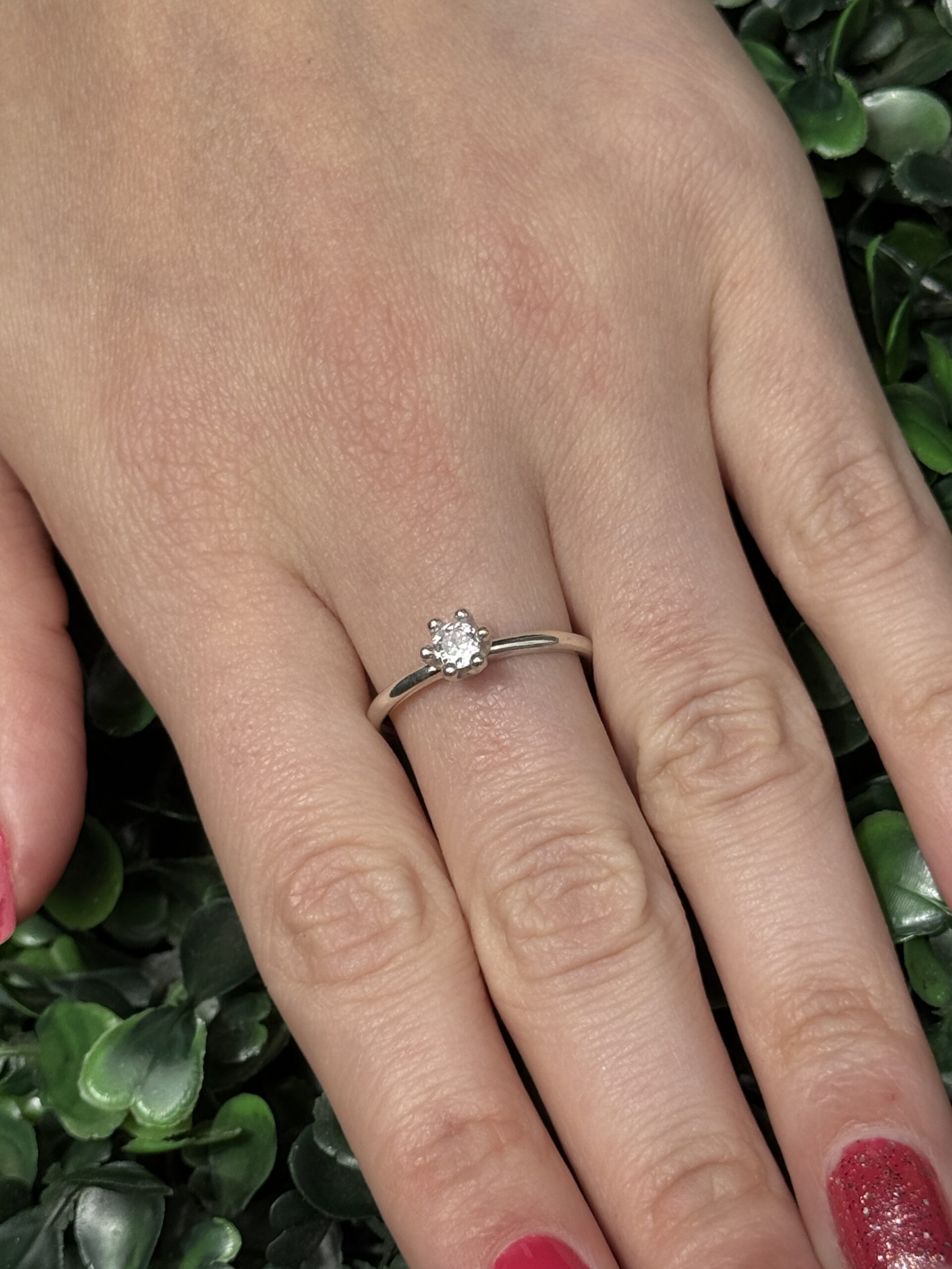 Solitário em prata - Imagem 5