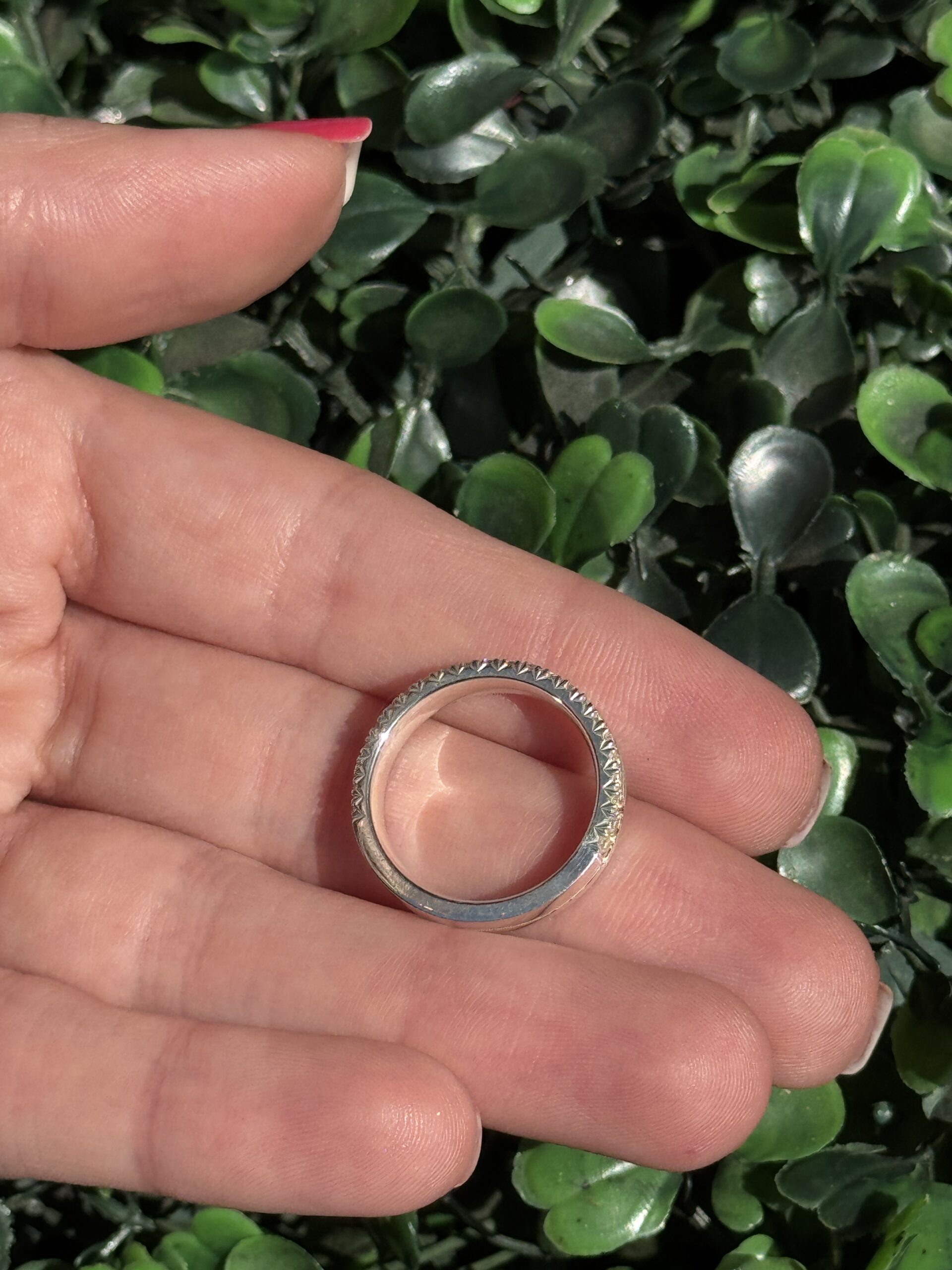 Meia aliança em prata - Imagem 5