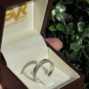 Meia aliança em prata