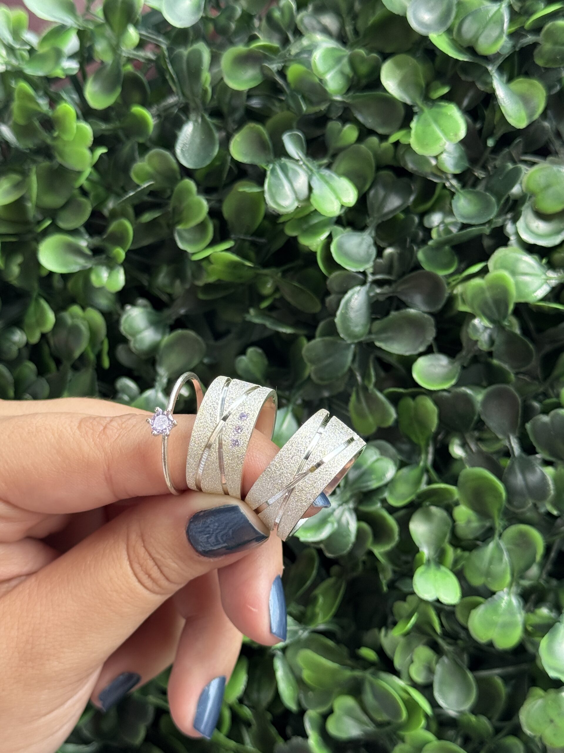 Par de aliança 10mm em prata