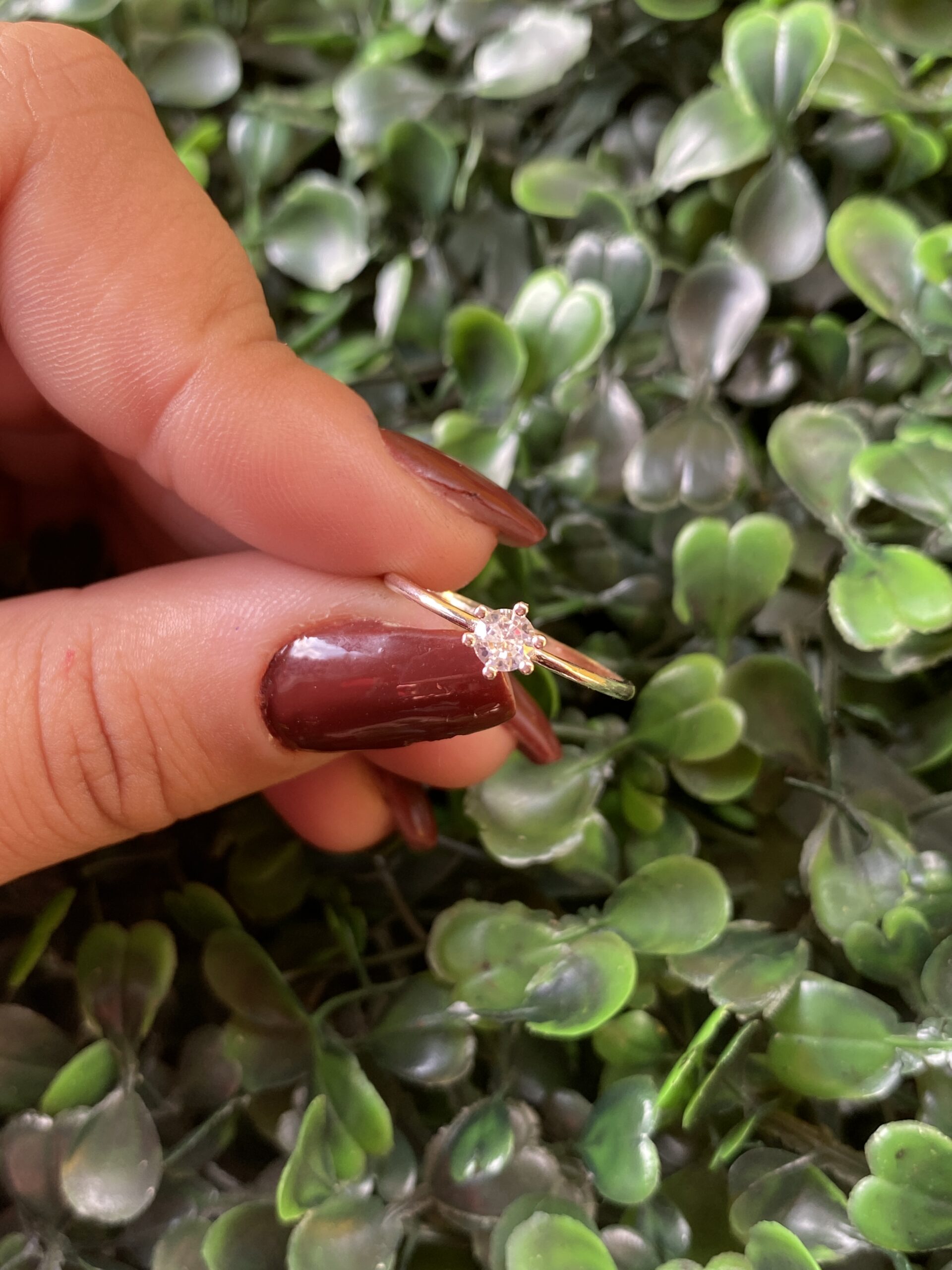 Solitário em prata simples