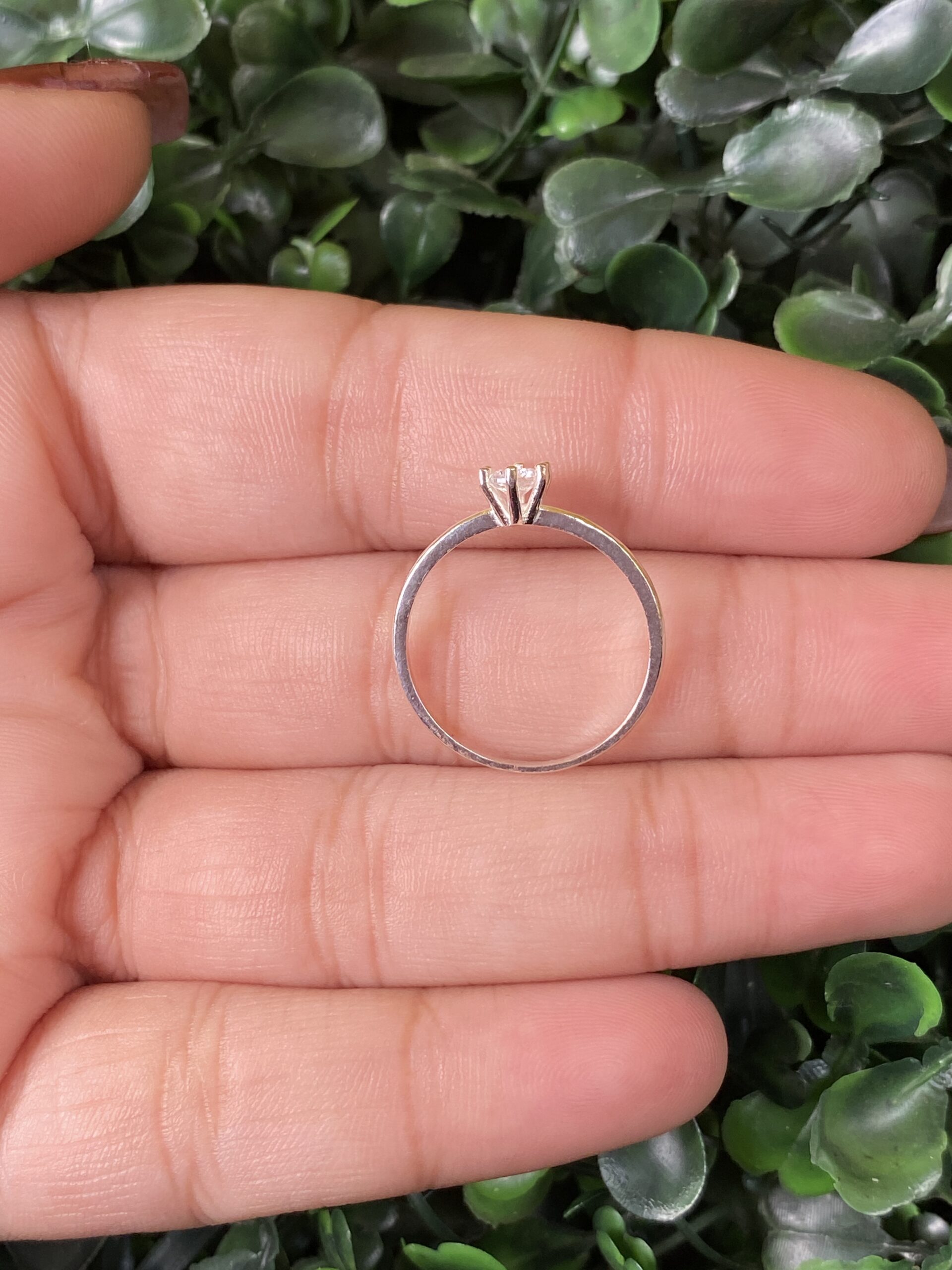 Solitário em prata simples - Imagem 5