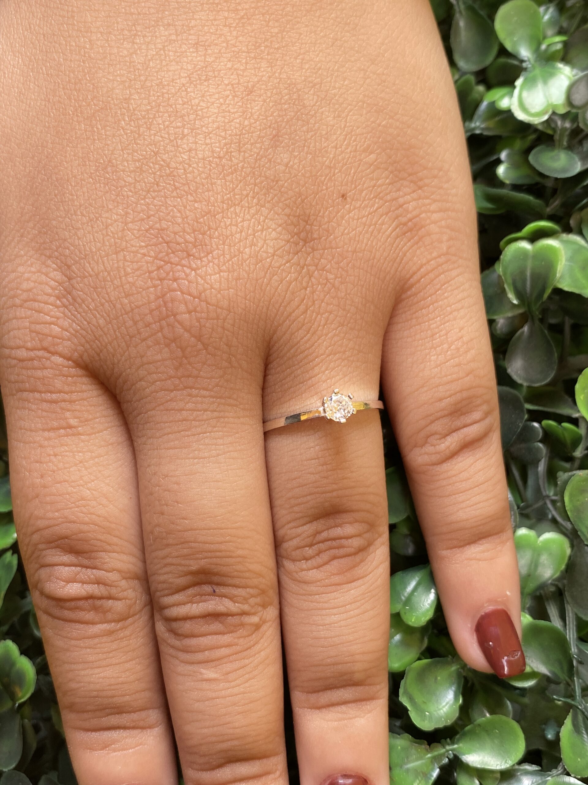 Solitário em prata simples - Imagem 3