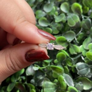 Solitário em prata libélula