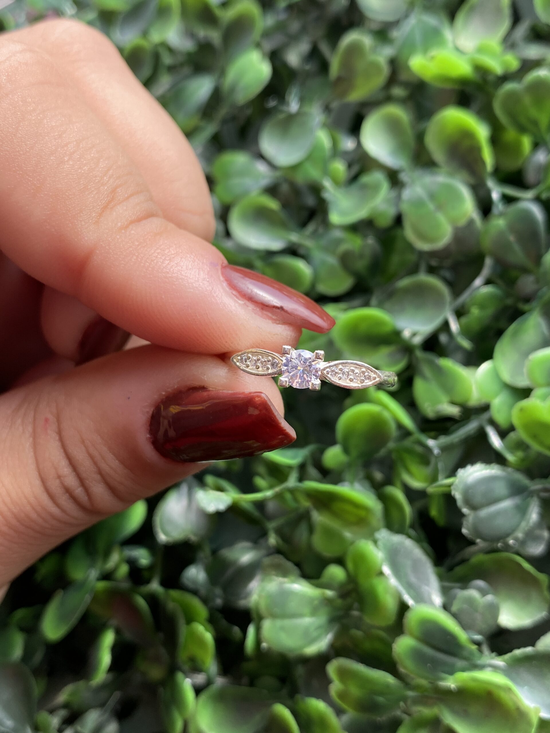 Solitário em prata libélula