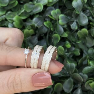 Par de aliança 6mm em prata