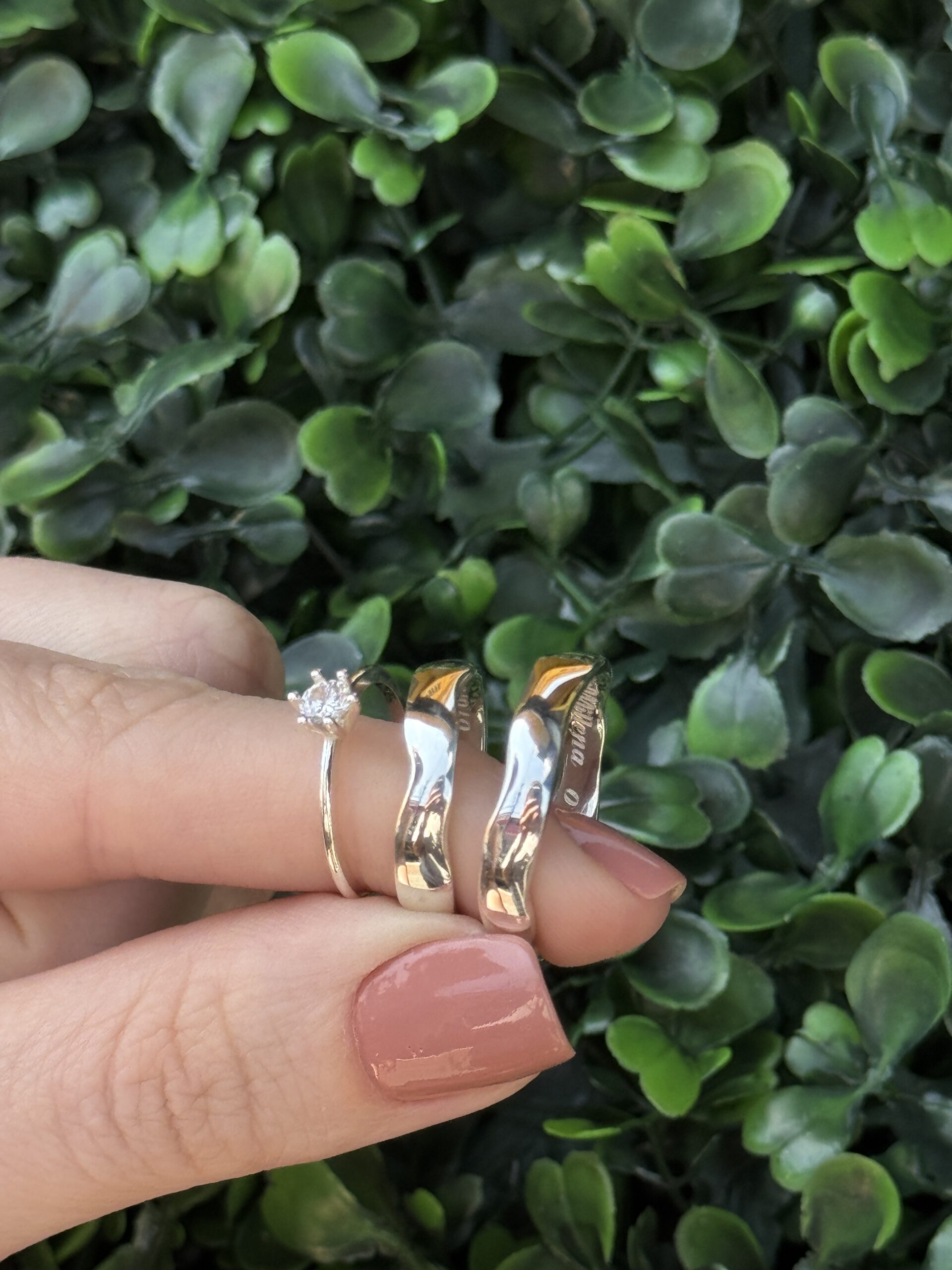 Par de aliança 4mm em prata