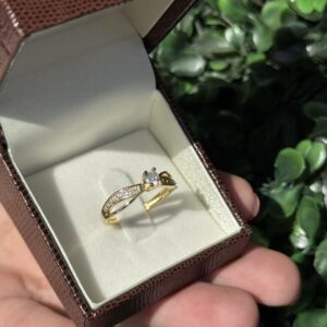 Solitário em ouro 18k