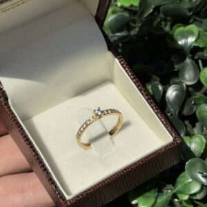 Solitário em ouro 18k