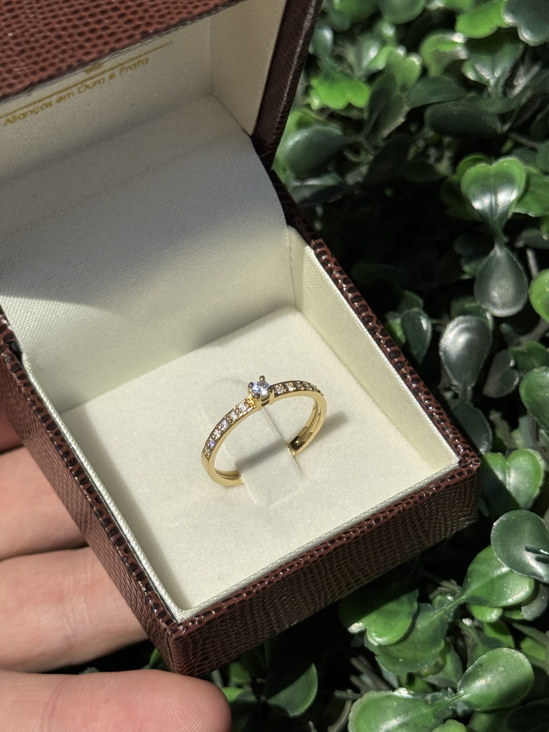 Solitário em ouro 18k