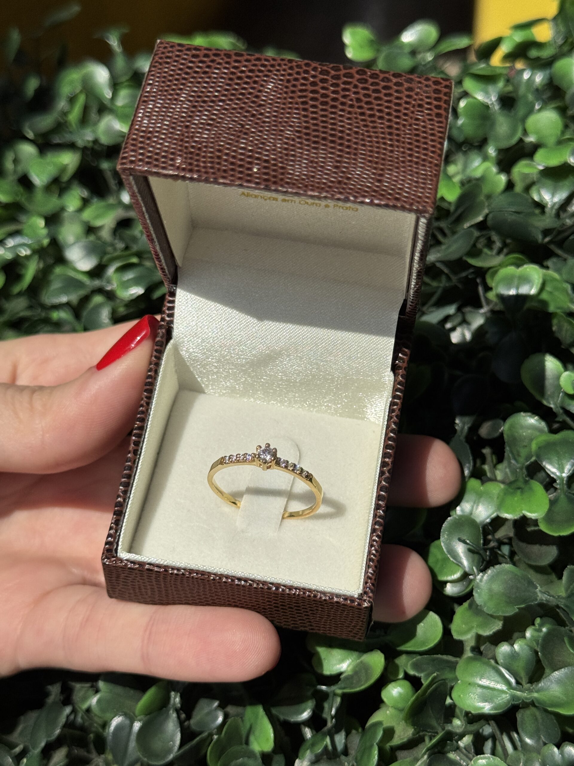 Solitário em ouro 18k