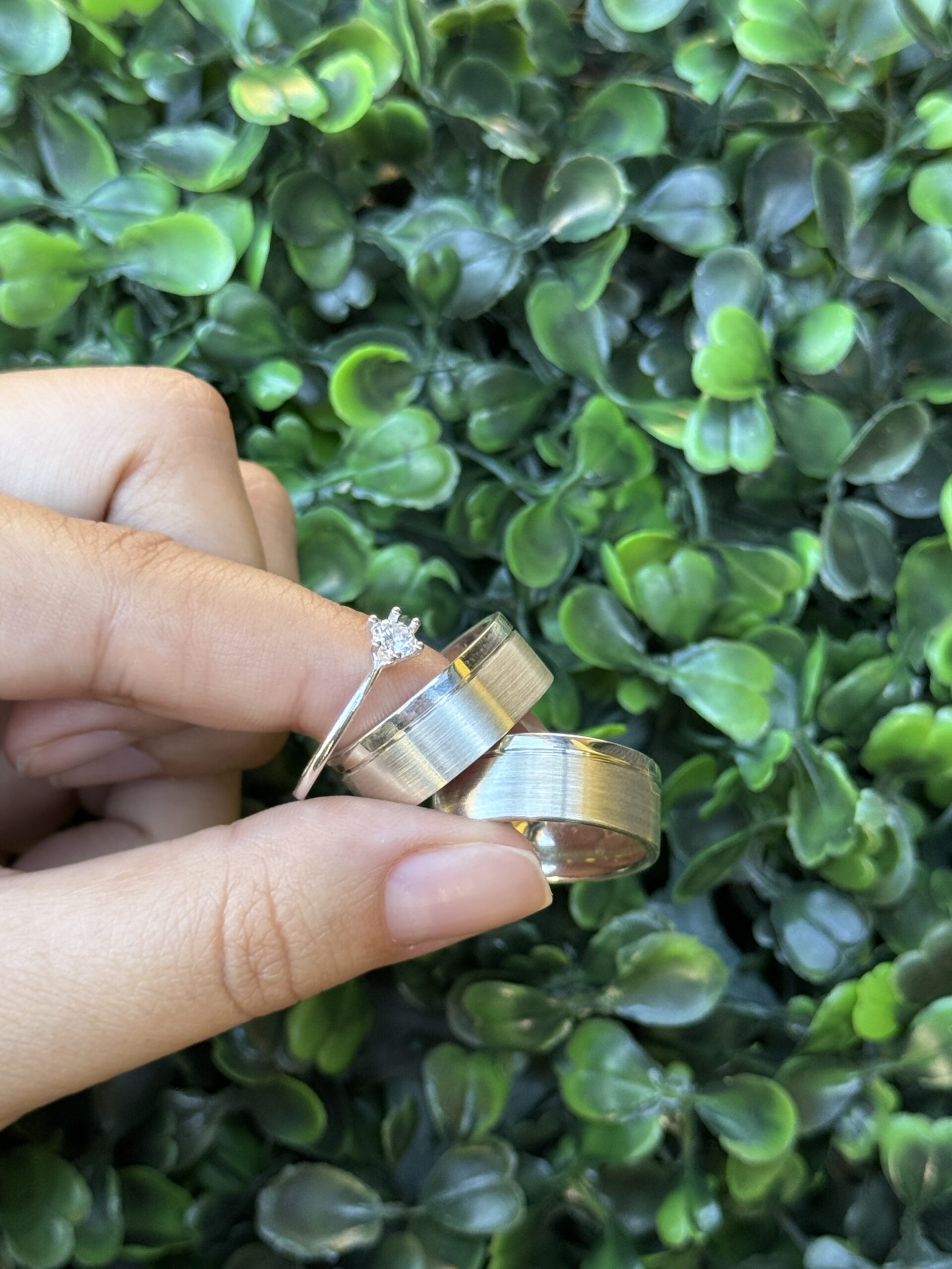 par de aliança 8mm em prata - Imagem 3