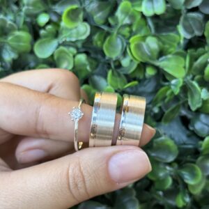 par de aliança 8mm em prata