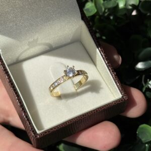 Solitário em ouro 18k