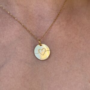 Pingente nome filha(o) ouro 18k