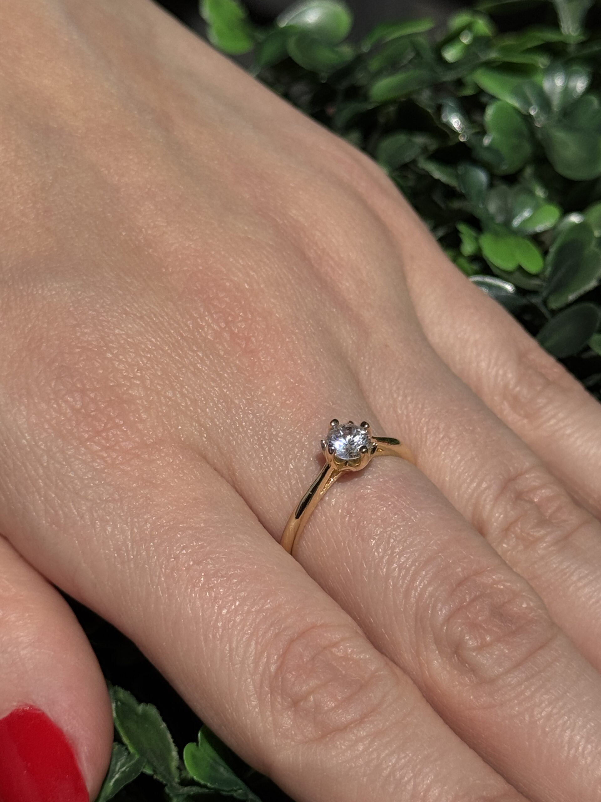 Solitário em ouro 18k - Imagem 5