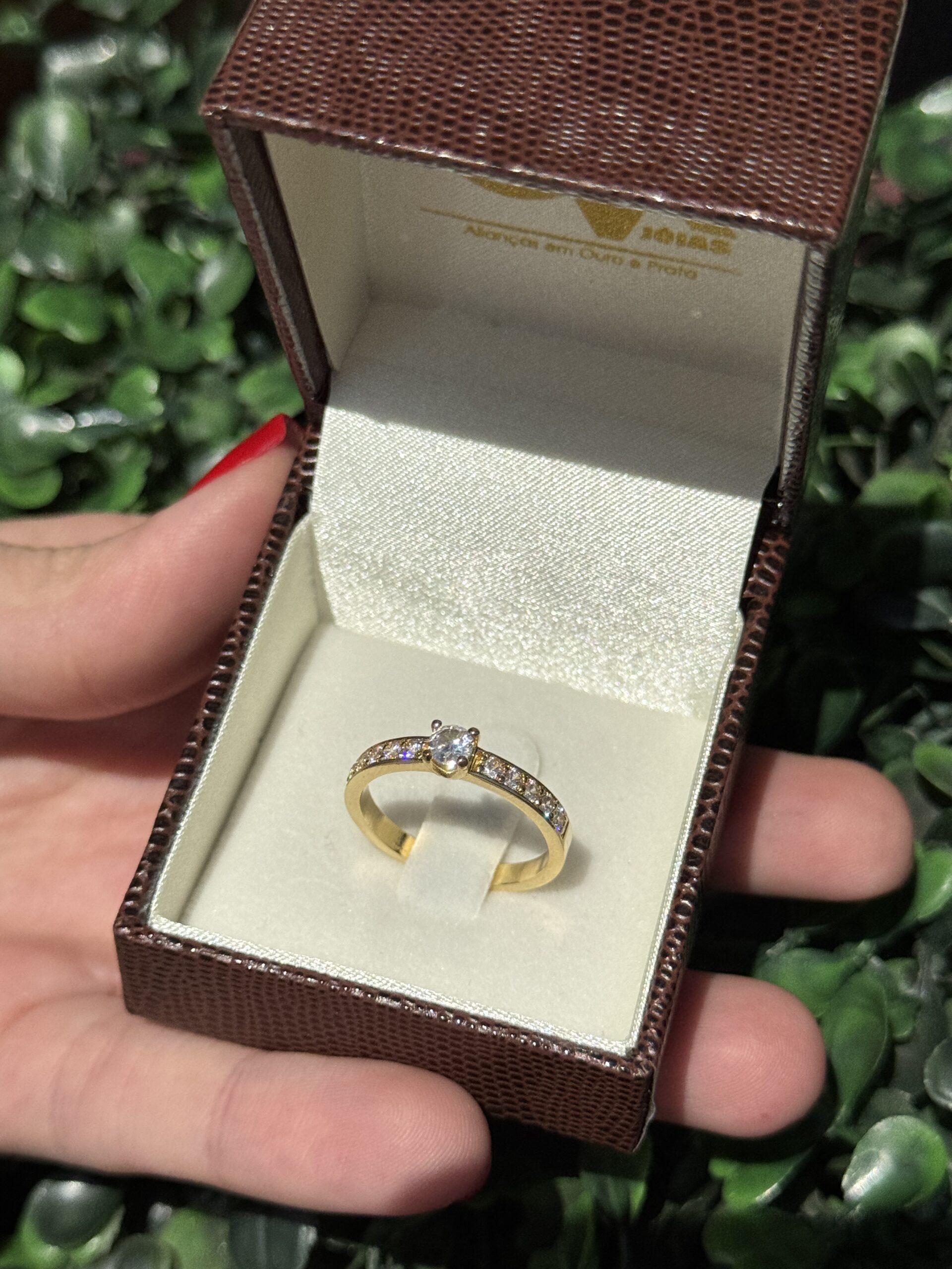 Solitário em ouro 18k - Imagem 5