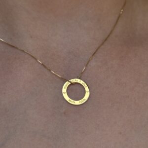 Pingente redondo em ouro 18k - minha razão