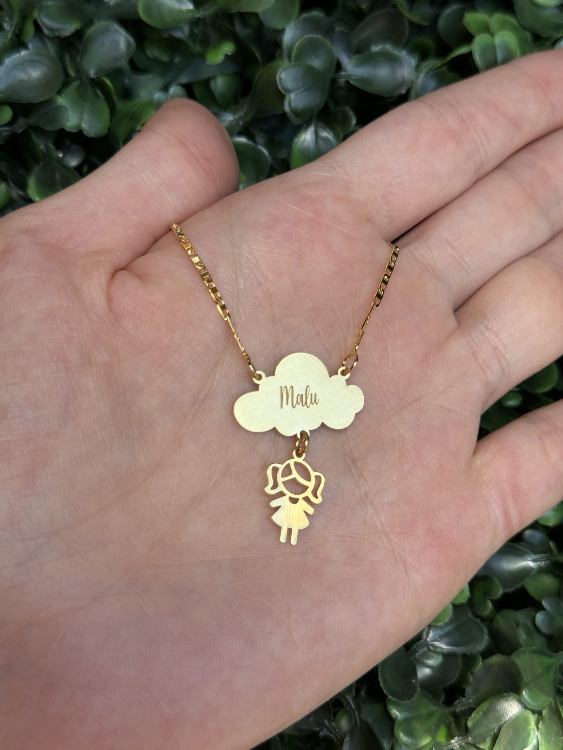 Pingente canga simples em ouro 18k - nuvem - Imagem 3