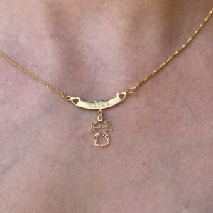 Pingente canga simples em ouro 18k - coração