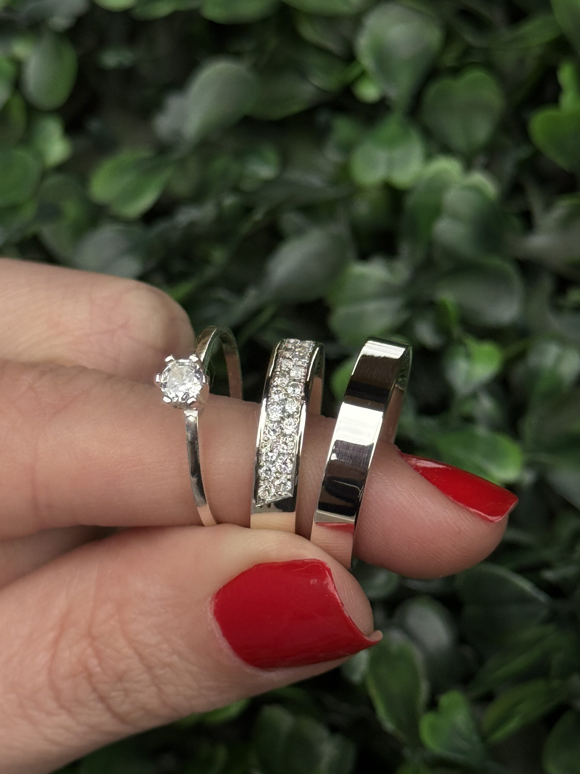 Par de aliança 4mm em prata - Imagem 2