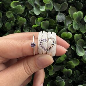 Par de aliança 8mm em prata