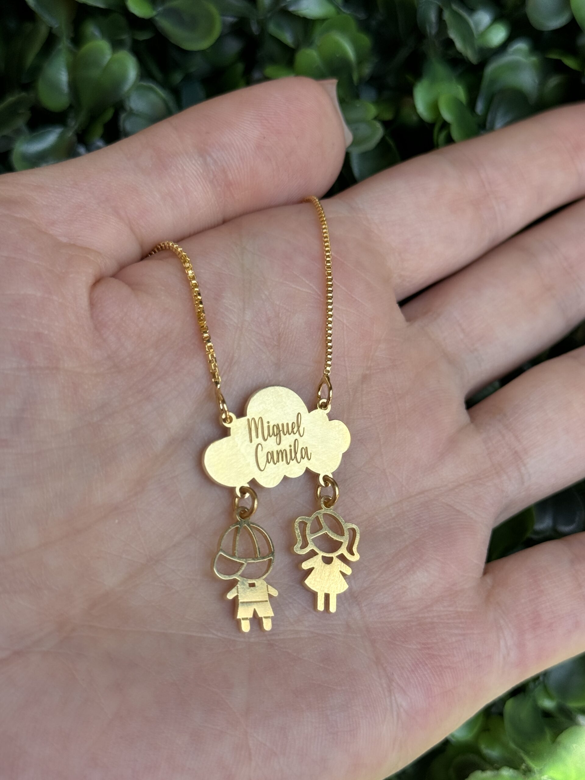 Pingente canga dupla em ouro 18k - nuvem - Imagem 4