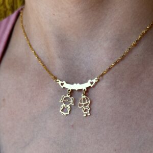 Pingente canga dupla em ouro 18k - coração