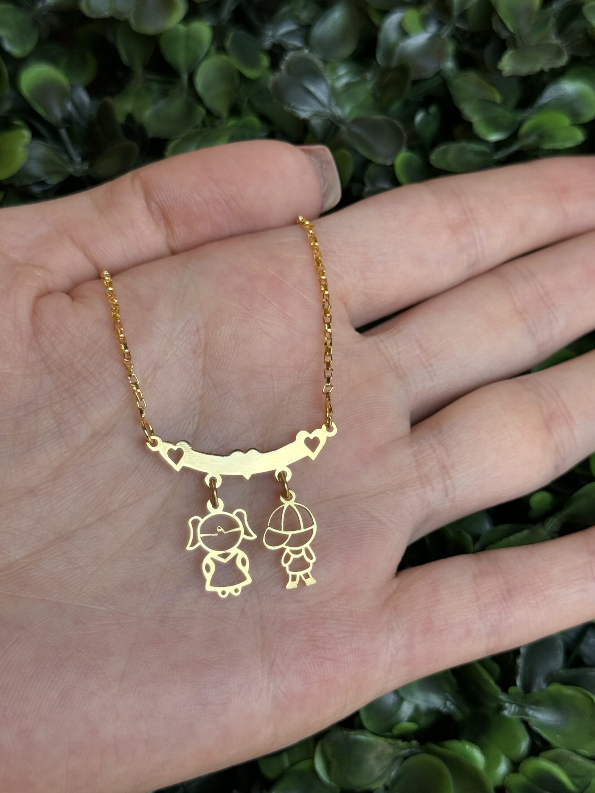 Pingente canga dupla em ouro 18k - coração - Imagem 3