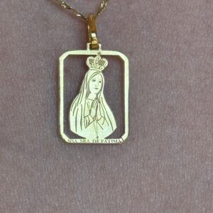 Pingente Nossa Senhora de fátima em ouro 18k