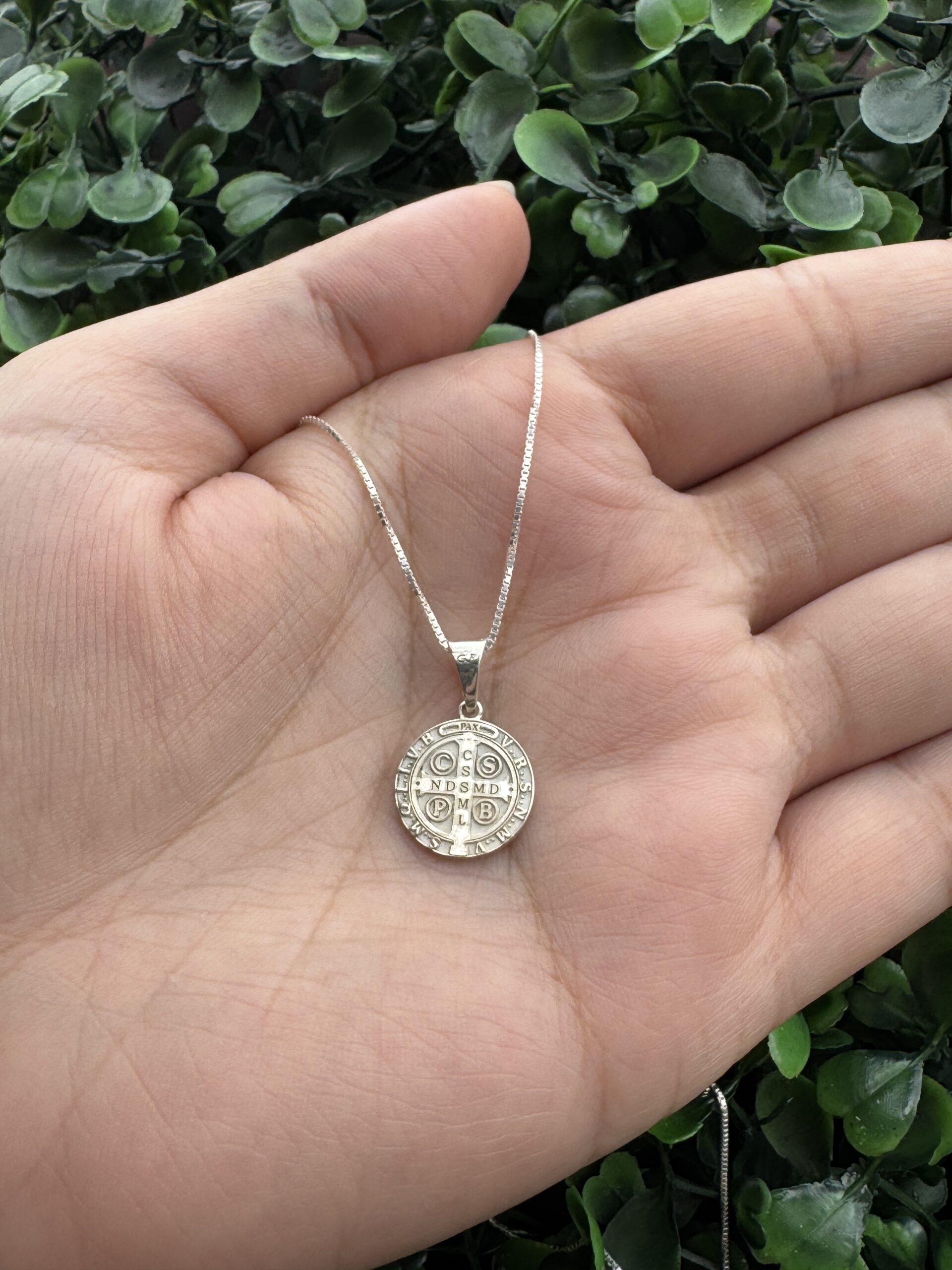 Pingente São Bento em prata - Imagem 4