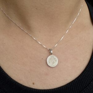 Pingente São Bento em prata