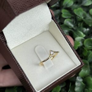 Solitário em ouro 18k