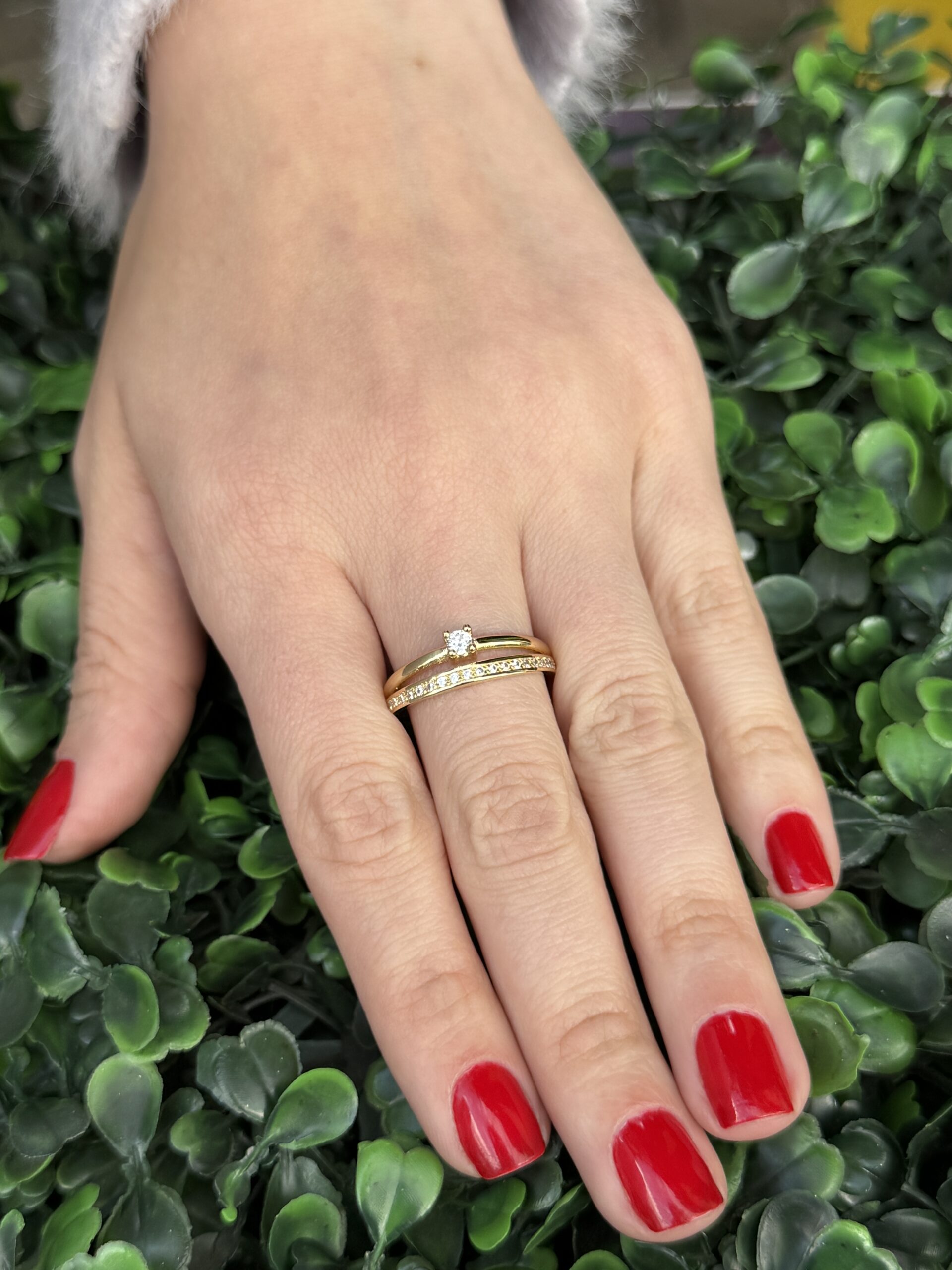 Solitário aparador em ouro18k - Imagem 6